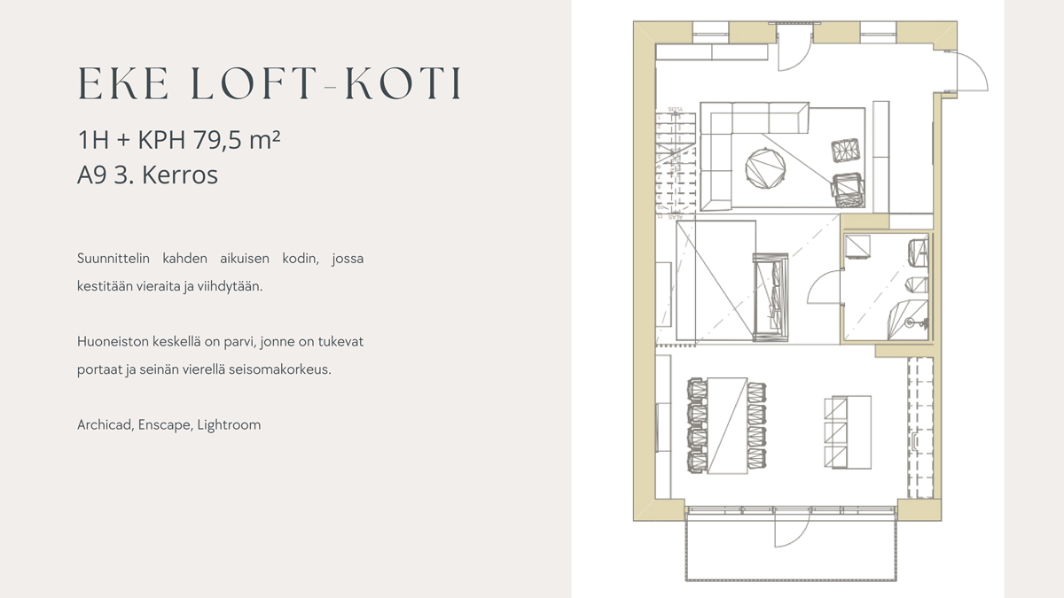 EKE Loft suunnittelukilpailun voittaja